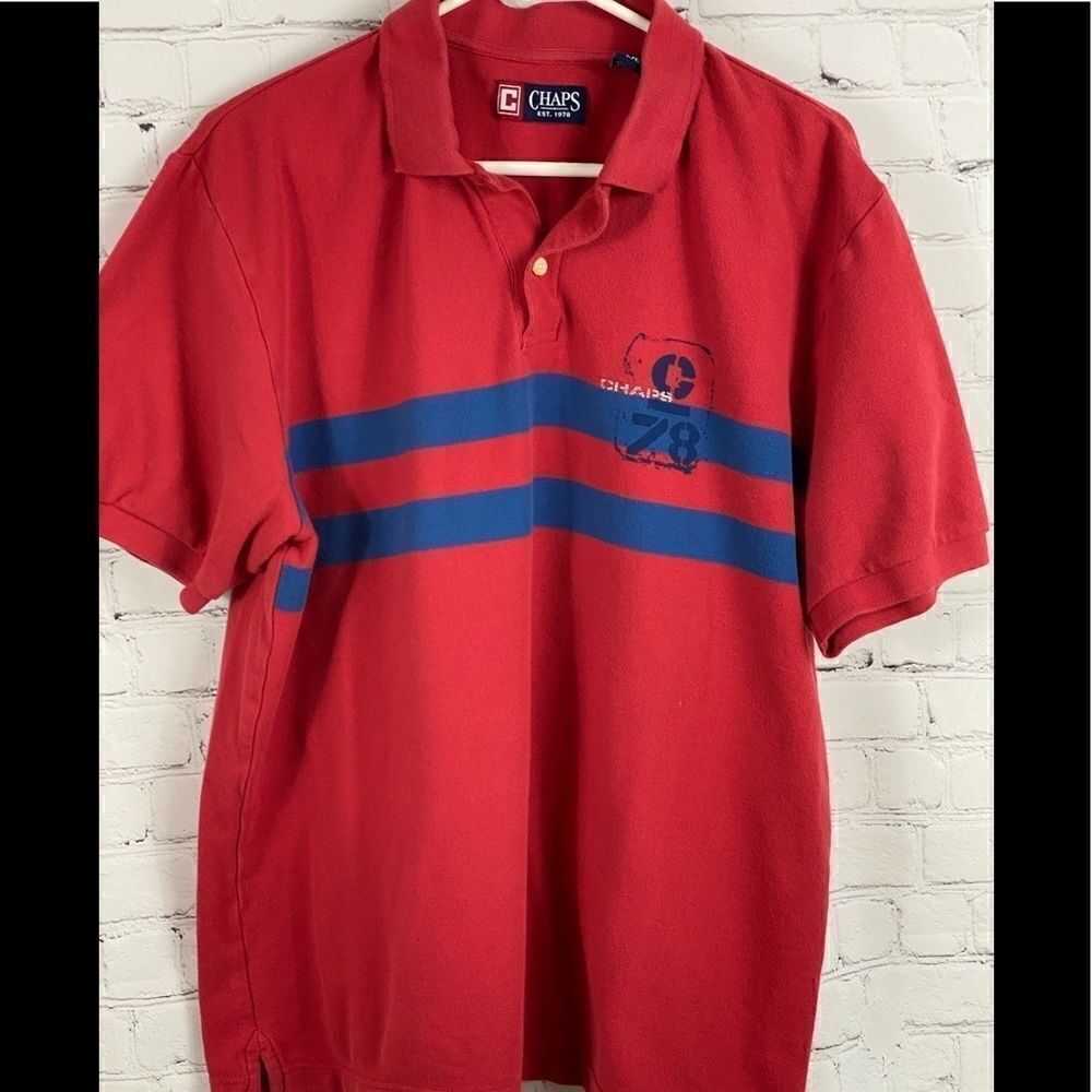 Vintage Chaps Short Sleeve Polo Shirt. Size Large.